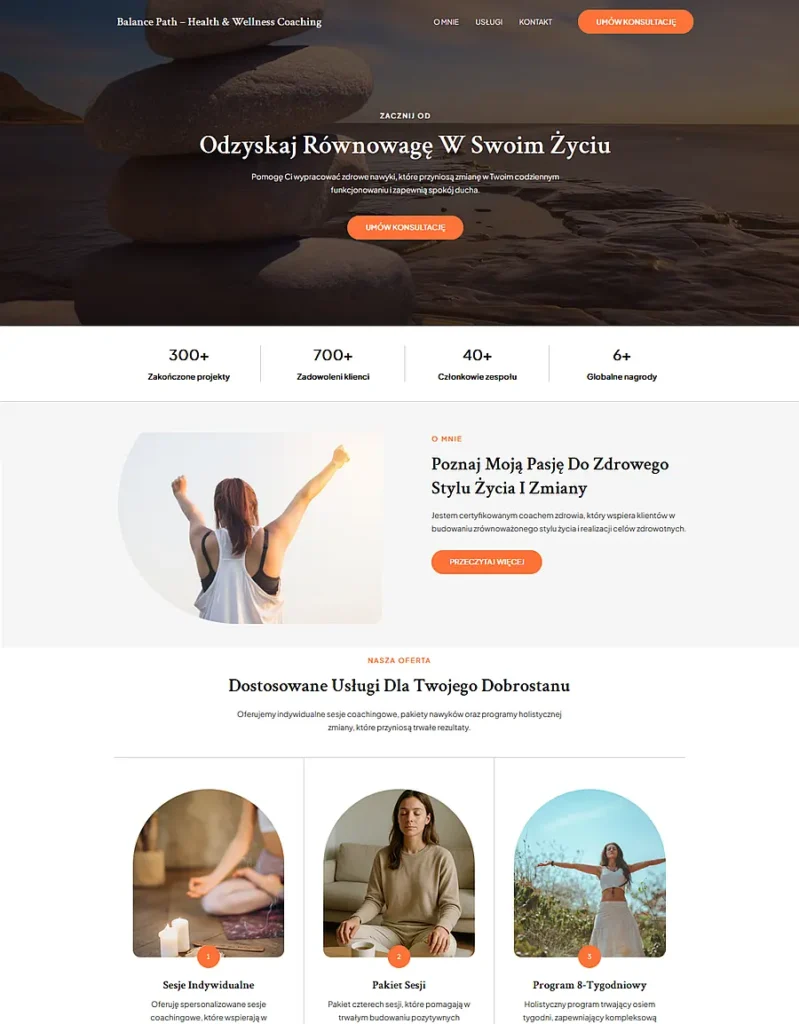 Landing Page Coaching Zdrowie 900 799x1024